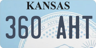 KS license plate 360AHT