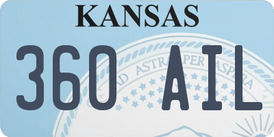 KS license plate 360AIL