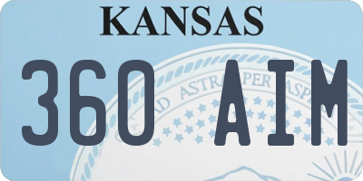 KS license plate 360AIM