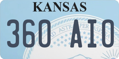 KS license plate 360AIO
