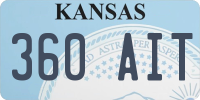 KS license plate 360AIT