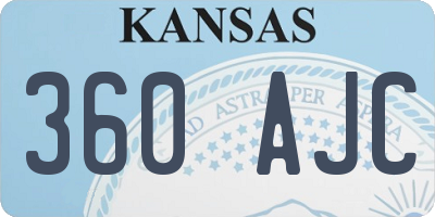 KS license plate 360AJC