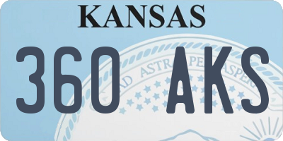 KS license plate 360AKS