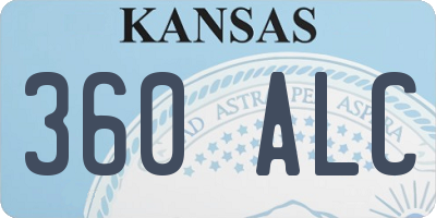 KS license plate 360ALC