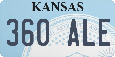KS license plate 360ALE