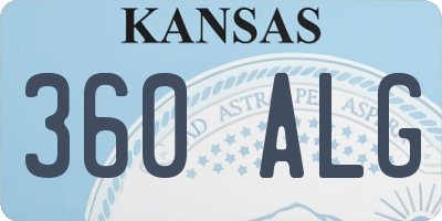 KS license plate 360ALG