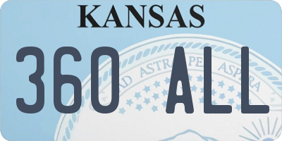 KS license plate 360ALL