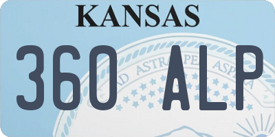 KS license plate 360ALP