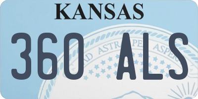 KS license plate 360ALS