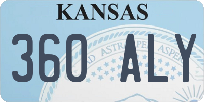 KS license plate 360ALY