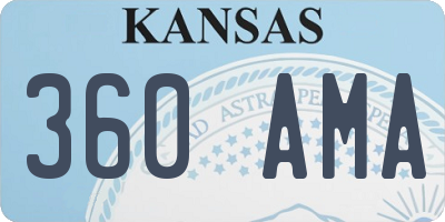 KS license plate 360AMA