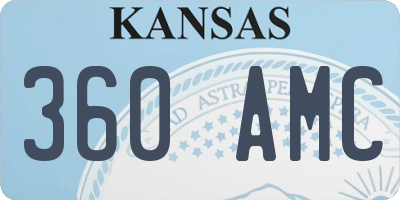 KS license plate 360AMC