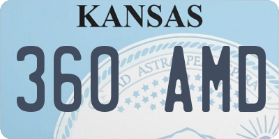 KS license plate 360AMD