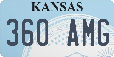 KS license plate 360AMG