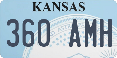 KS license plate 360AMH
