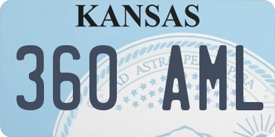 KS license plate 360AML