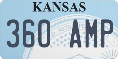 KS license plate 360AMP
