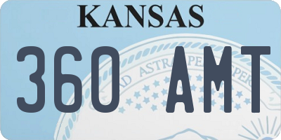 KS license plate 360AMT