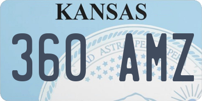 KS license plate 360AMZ