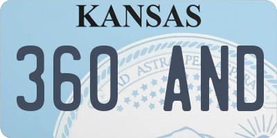 KS license plate 360AND