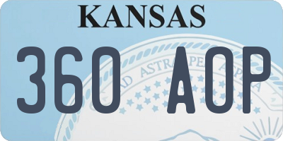 KS license plate 360AOP