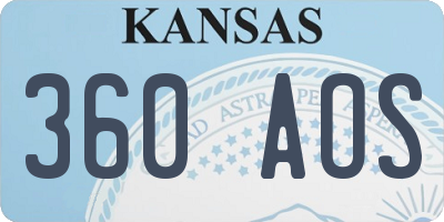 KS license plate 360AOS