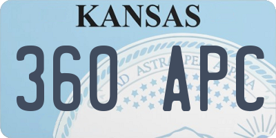 KS license plate 360APC
