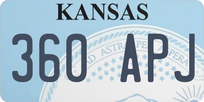 KS license plate 360APJ