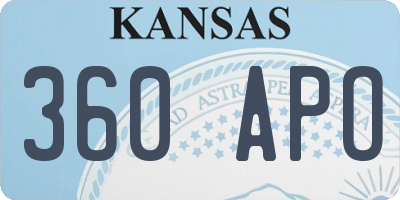 KS license plate 360APO