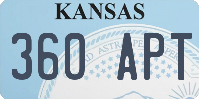 KS license plate 360APT