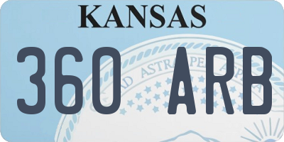 KS license plate 360ARB