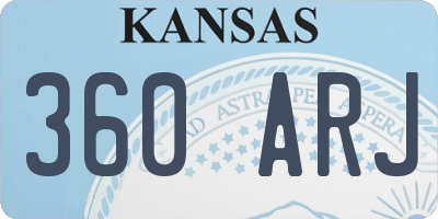 KS license plate 360ARJ