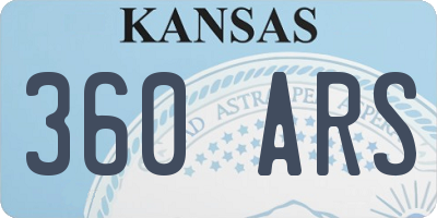 KS license plate 360ARS