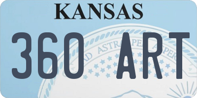 KS license plate 360ART