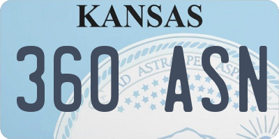 KS license plate 360ASN