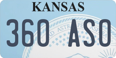 KS license plate 360ASO