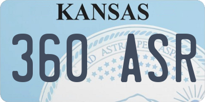 KS license plate 360ASR