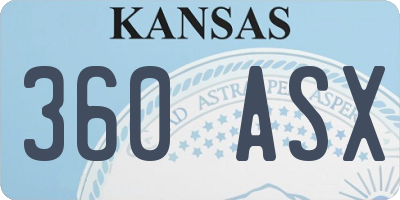 KS license plate 360ASX