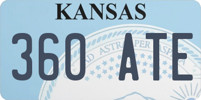 KS license plate 360ATE