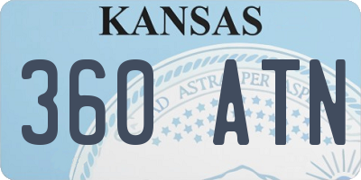 KS license plate 360ATN