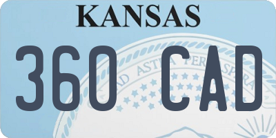 KS license plate 360CAD