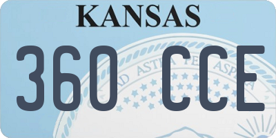 KS license plate 360CCE