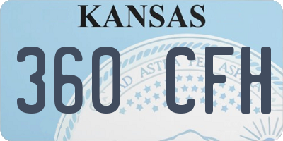 KS license plate 360CFH