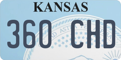 KS license plate 360CHD