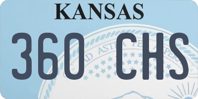 KS license plate 360CHS