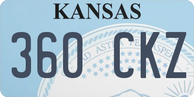 KS license plate 360CKZ