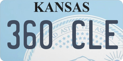 KS license plate 360CLE