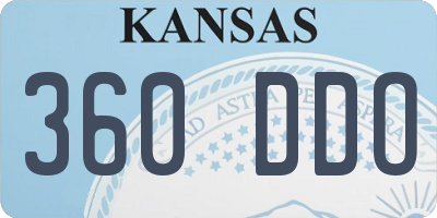 KS license plate 360DDO