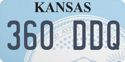KS license plate 360DDQ