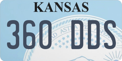 KS license plate 360DDS
